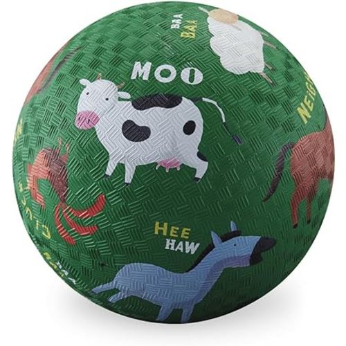 Crocodile Creek Barnyard Playground Ball, Green, 5"