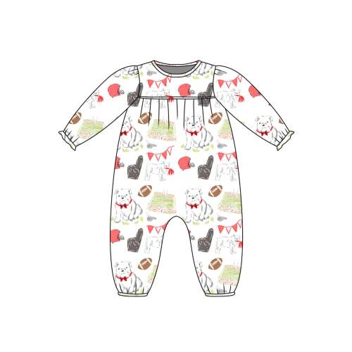 Ruthie Romper- Game Day Dawgs – Posh Tots Children's Boutique