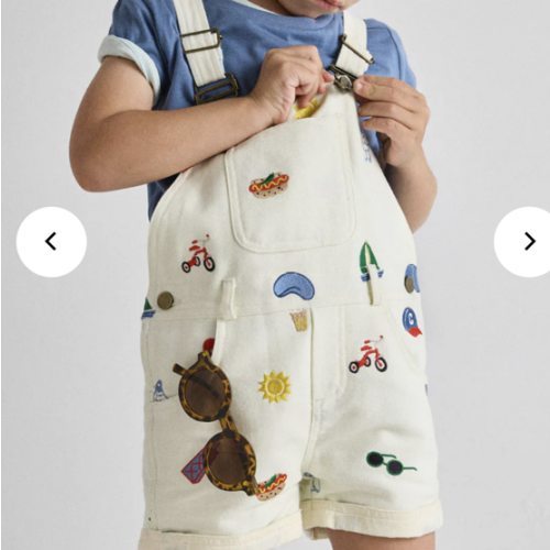 Chicago Embroidered Shortalls