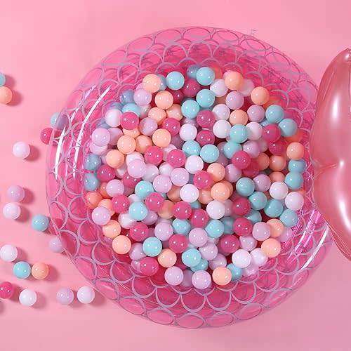 GOGOSO Ball Pit Balls for Toddles Kids Plastic Ballpits Accessories Crush Proof Durable Fun Shape Play Baby Bath Toys 50 100 200 500 1000