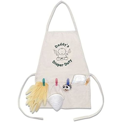 Daddy's Diaper Duty Apron - Unique New Dad Gag Gift for Baby Shower Fun