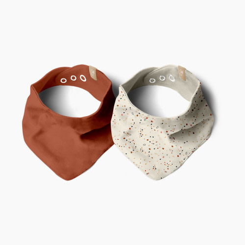 Goumi Kids x Babylist Bamboo & Organic Cotton Bandana Bibs (2 Pack) - Terrazzo + Clay