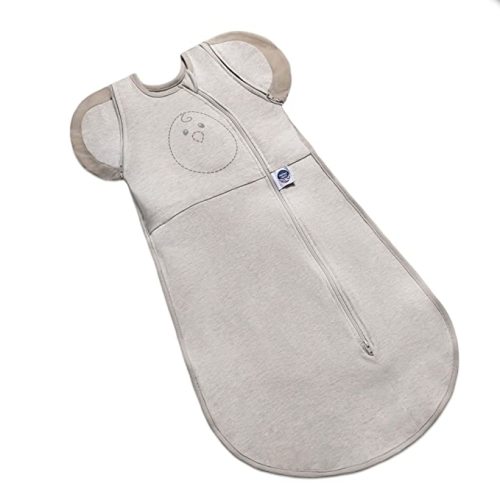 Nested Bean Zen One - Gently Weighted Swaddle | Baby: 0-3 Months | Arms Free/in/Out Swaddle | Helps to Reduce Moro (Startle) Reflex | Unisex | TOG 1.0 | Machine Washable - Sand