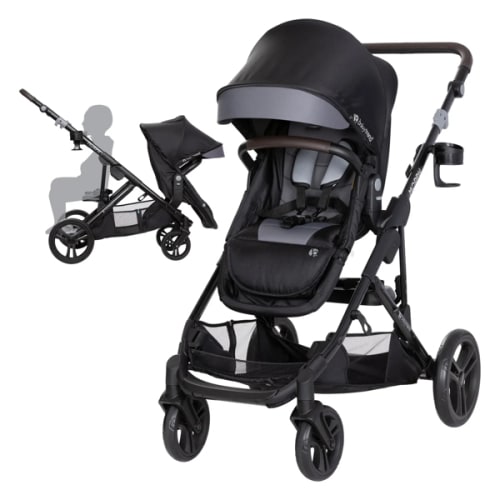 Baby Trend Morph Single to Double Modular Stroller | Multiple Configurations Include Bassinet, Bench, and Standing Board