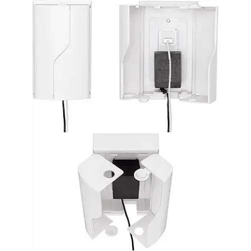 Safety Innovations Twin Door Baby Safety Outlet Cover Box for Babyproofing Outlets - More Interior Space for Extra Large Electrical Plugs and Adapters - Easy to Install - Easy to Use, (1-Pack)