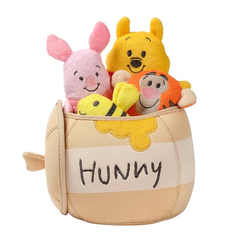 Lambs & Ivy Disney Baby Winnie The Pooh Honey Pot Terry/Neoprene Bath Toy Set
