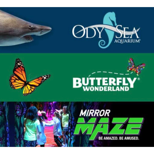 Odysea Aquarium, Butterfly Exhibit and Mirror Maze :: Combination Family Annual Pass!