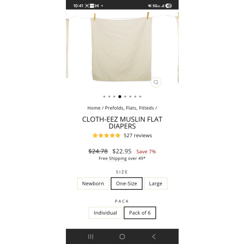 Cloth-eez Muslin Diapers