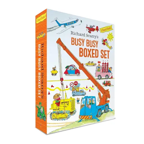 Richard Scarry's Busy Busy Boxed Set: Busy Busy Airport; Busy Busy Cars and Trucks; Busy Busy Construction Site; Busy Busy Farm (Richard Scarry's BUSY BUSY Board Books)