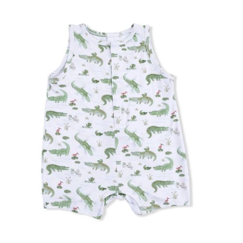 Crayon Alligators Sleeveless Shortie Romper