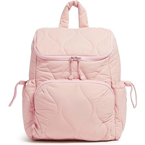 Vera Bradley Women's Featherweight Backpack Bookbag, Rose Quartz, One Size