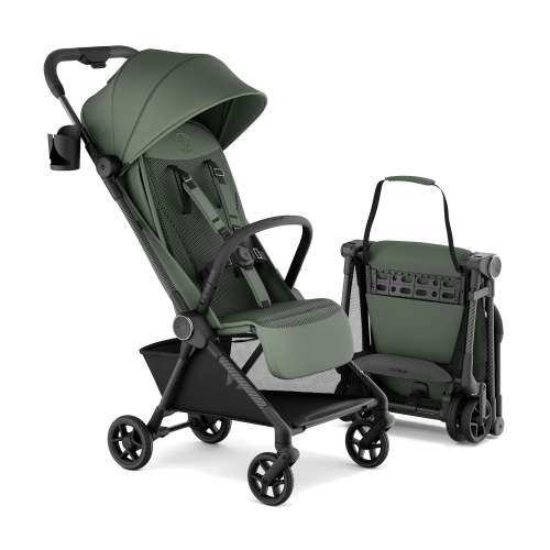 Mompush Nexis Carbon Ultra-Light Travel Stroller, Compact, Full Recline, from Birth to 50 lbs, Forest, 13.9LB, Unisex