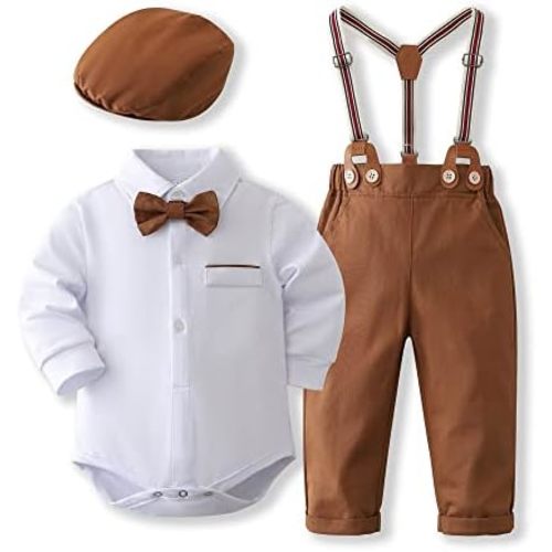 Kimocat Baby Boys Clothes Sets Long Sleeve and Pants Gentleman Outfit Suits