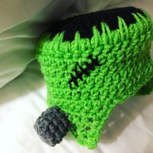 Frankenstein Baby Halloween Hat: Crochet Infant Costume