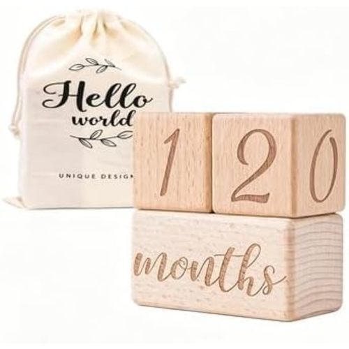 Wooden Milestone Blocks Set