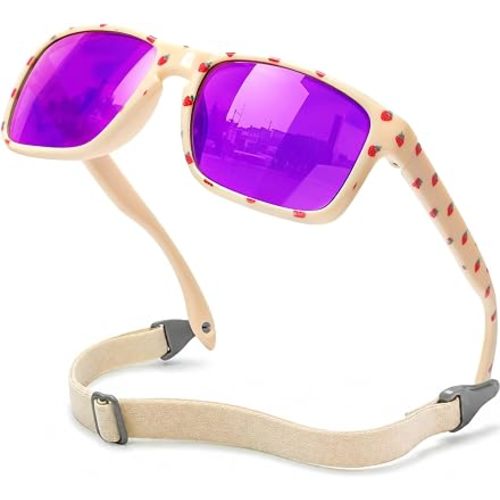 Baby Sunglasses for 0-24 Months,Polarized UV Protection Infant Newborn Sun Glasses for Boys Girls Lightweight Flexible