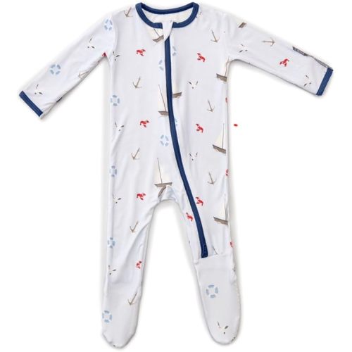Bamboo Little Soft Baby Footie Pajamas, Baby Clothes, Newborn Sleepers, 95% Viscose and 5% Spandex, 0-24 Months