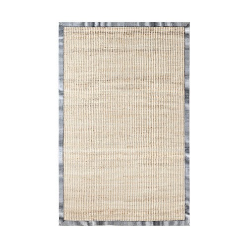 Chenille Jute Striped Border Rug