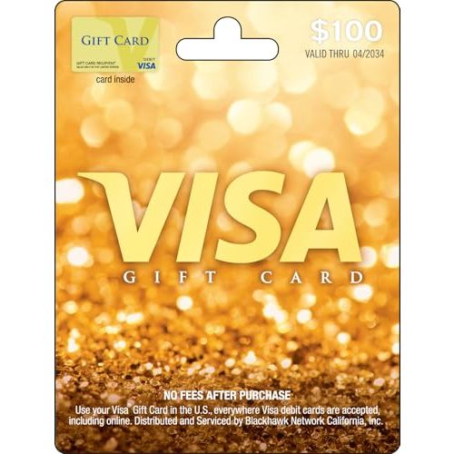 Visa $100 Gift Card (plus $5.95 Purchase Fee)