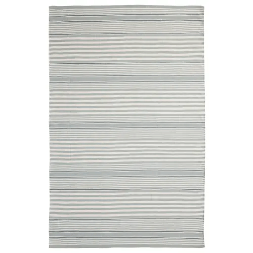 Rugby Stripe Handwoven Indoor/Outdoor Rug | Light Blue | 6x9