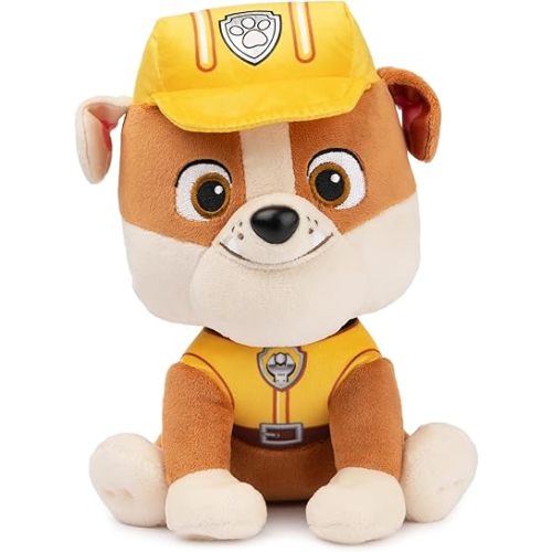 GUND PAW Patrol Rubble in Signature Construction Uniform for Ages 1 and Up, 9" (Styles May Vary)