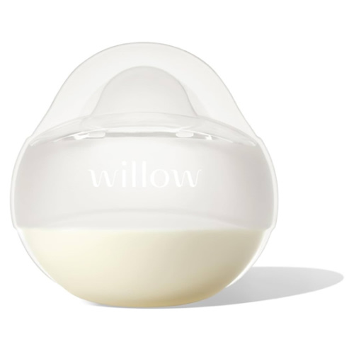 Willow - Silicone Wearable Breast Pump - Passive Suction Milk Collector - Hands Free Manual Breast Pump - Dishwasher Safe - Breastfeeding Essentials - Easy Pour Spout for Milk Storage Bags - BPA Free
