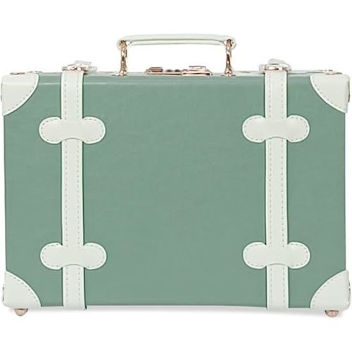 Unitravel Baby Keepsake Case, Handmade Memory Storage Box, Newborn Keepsake Box, Vintage Suitcase for Baby Shower, Baptism, Naming Ceremony or Birthday