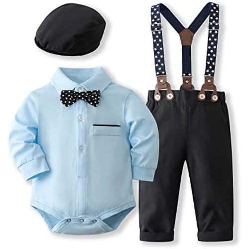 Kimocat Baby Boys Clothes Sets Long Sleeve and Pants Gentleman Outfit Suits