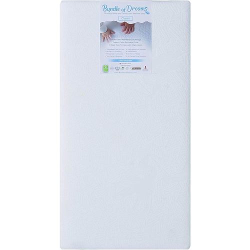 Bundle of Dreams Classic 2-Stage Crib & Toddler Bed Mattress, 100% Breathable, Organic Cotton Cover, Edge Support, Hypoallergenic, Eco-Friendly