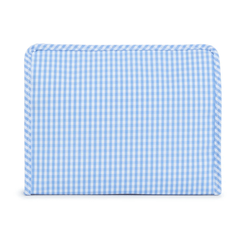 Large Roadie Zip Pouch, Gingham Sky