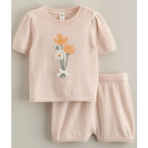 Cotton Blend Sweater Set
