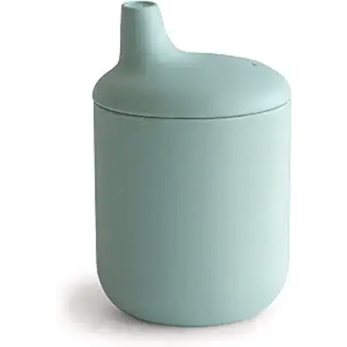 mushie 100% Silicone Baby Sippy Cup | 6 Months+ (Cambridge Blue)