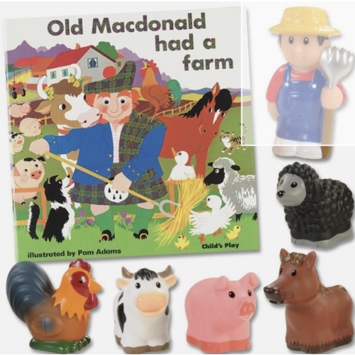 Old MacDonald Book and Finger Puppet Set