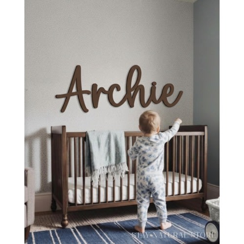 Custom Wood Nursery Name Sign: Personalized Wood Name, Custom Nursery Sign, baby name sign, Nursery Art, nursery name sign, Wooden Decor