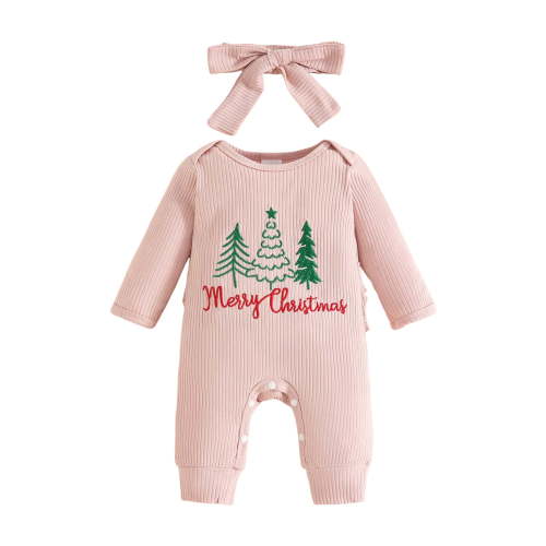 UAYOTSE Baby Girl Outfit Long Sleeve Romper Jumpsuit Fall Winter Clothes Outfits,Sizes 0-3 Months