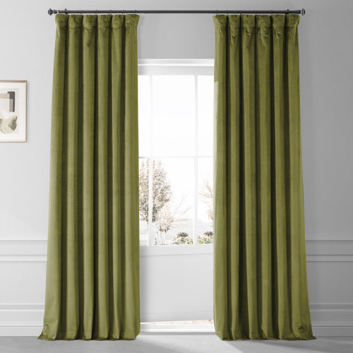 Loria Plush Velvet 100% Blackout Curtains For Bedroom, Living Room - Single Panel & Reviews | AllModern