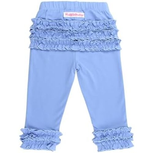 RuffleButts Baby-Toddler-Girls Ruffle Leggings - Soft Knit Ankle Length Leggings
