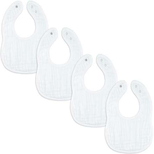 Muslin Bibs in White – Comfy Cubs