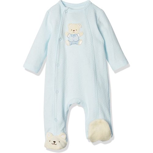 Little Me Clothes for Baby Boys' 100% Cotton Scratch-Free Tag Footie Sleeper