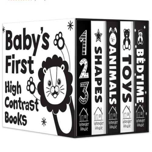 Baby’s First High-Contrast Books Boxed Set [Box Set of 5] - Age Group: 0+ / Black and White Tummy Time Books /Illustrated Board Book for Kids/Toddlers / (High Contrast Board Books)