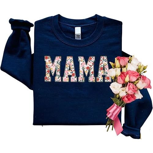 Personalized Embroidered Applique Grandma Sweatshirt Custom Nana Mimi Granny Mamaw Mama Women Gift Mothers Day 2024