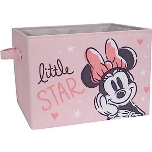 Lambs & Ivy Disney Baby Minnie Mouse Pink Foldable Storage Basket/Container/Bin