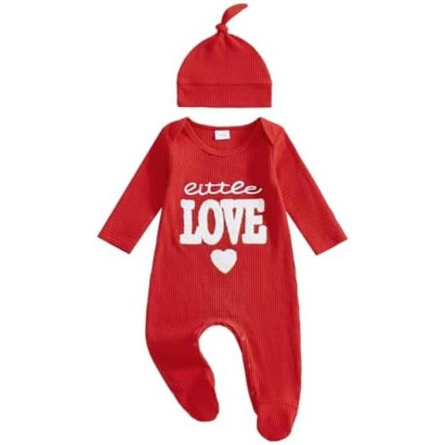 Ledy Champswiin Newborn Coming Home Outfit and Hat Baby Boy Girl Footie Romper Jumpsuit Cute Infant Clothes Set
