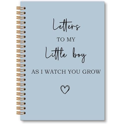 Letters to My Little Boy Notebook Journal, Mom Son Journal, Pregnancy Mothers Day Notebooks Gifts for New Mom Women, Baby Boy Shower Gift, Baby Journals for First Time Moms, 6x8.2In