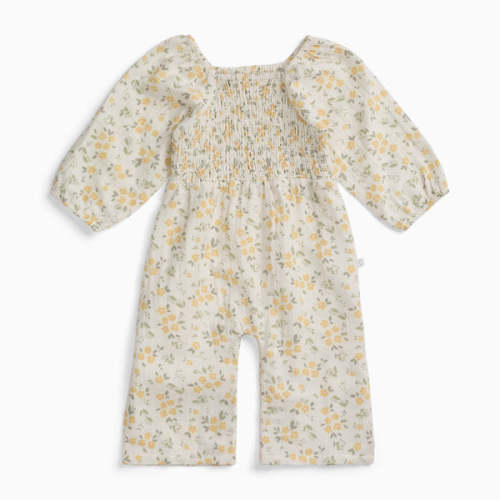 Shop Floral Muslin Smocked Jumpsuit | MORI US