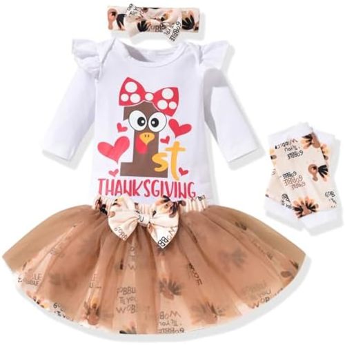 Aalizzwell Newborn Infant Baby Girls Holiday Skirt Outfit