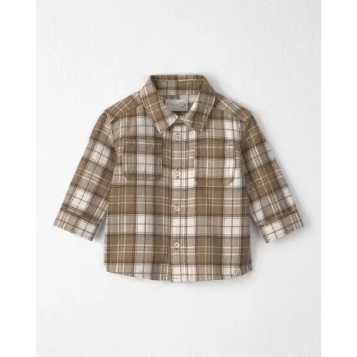 Baby Boy Organic Cotton Flannel Button-Down Shirt - Little Planet | Carter's