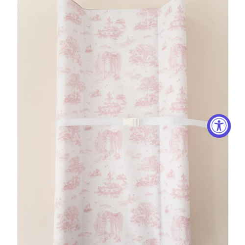 Spring Toile Pink Contour Change Pad | The Gilded Bird – The Gilded Bird US