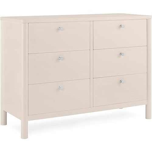 Delta Children Brooks 6 Drawer Dresser with Interlocking Drawers, Soft Beige