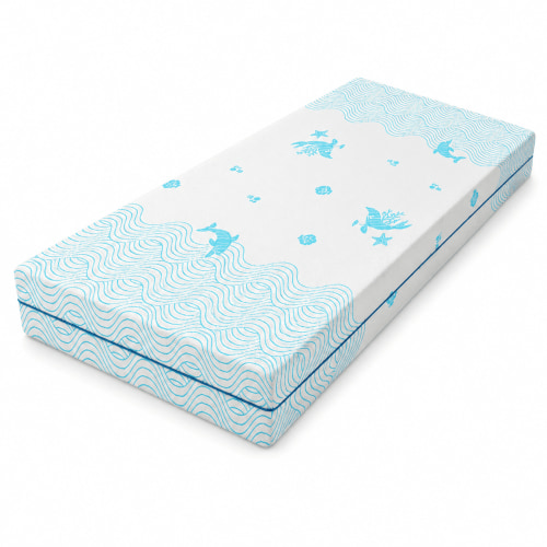 Breathable Waterproof Crib Mattress, Tencel Fabric Cover, 5-Inch High-Density Foam Support, Fits Standard Cribs and Toddler Beds, 52" x 27.6" x 5"